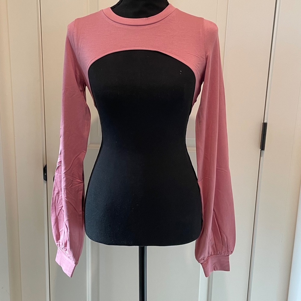NWT Vivacious Honey The Drop Pink Foxglove Cropped Pullover Shrug XXS